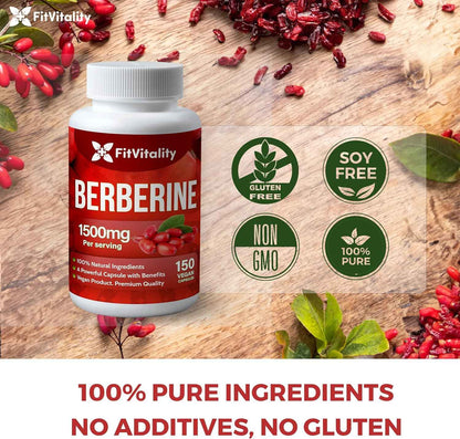 Premium Berberine Supplement, Non-GMO, Gluten-Free
