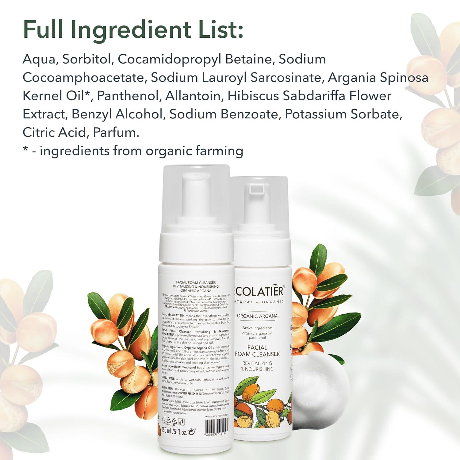 x-Facial Foam Cleanser Revitalizing &amp; Nourishing Organic Argana by Damask Rose