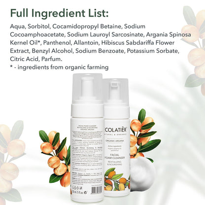 x-Facial Foam Cleanser Revitalizing &amp; Nourishing Organic Argana by Damask Rose