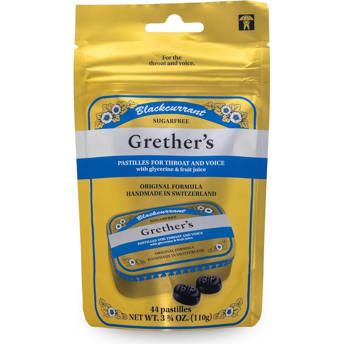Grether’s Sugar-Free Blackcurrant Pastilles 3.7 oz by Pasteur Pharmacy