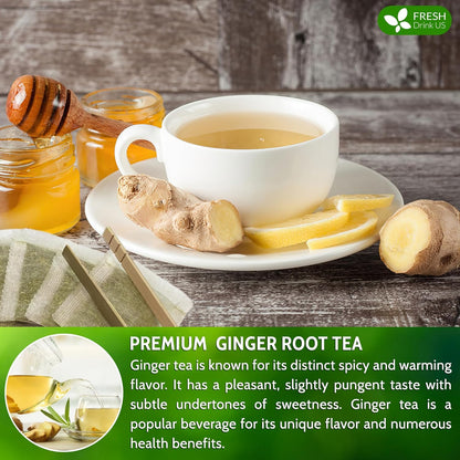 FreshDrinkUS Morning Vitality Digest &amp; Detox Mix, Fennel, Ginger &amp; Lemongrass Herbal Tea Bags Bundle, 100% Natural &amp; Pure Seeds and Leaves, No Sugar, No Caffeine, No Gluten, Vegan, Biodegradable Tea Bags, Hand-Made Process – Herbal Beverage by FreshDrinkUS - Natural and Premium Herbal Tea