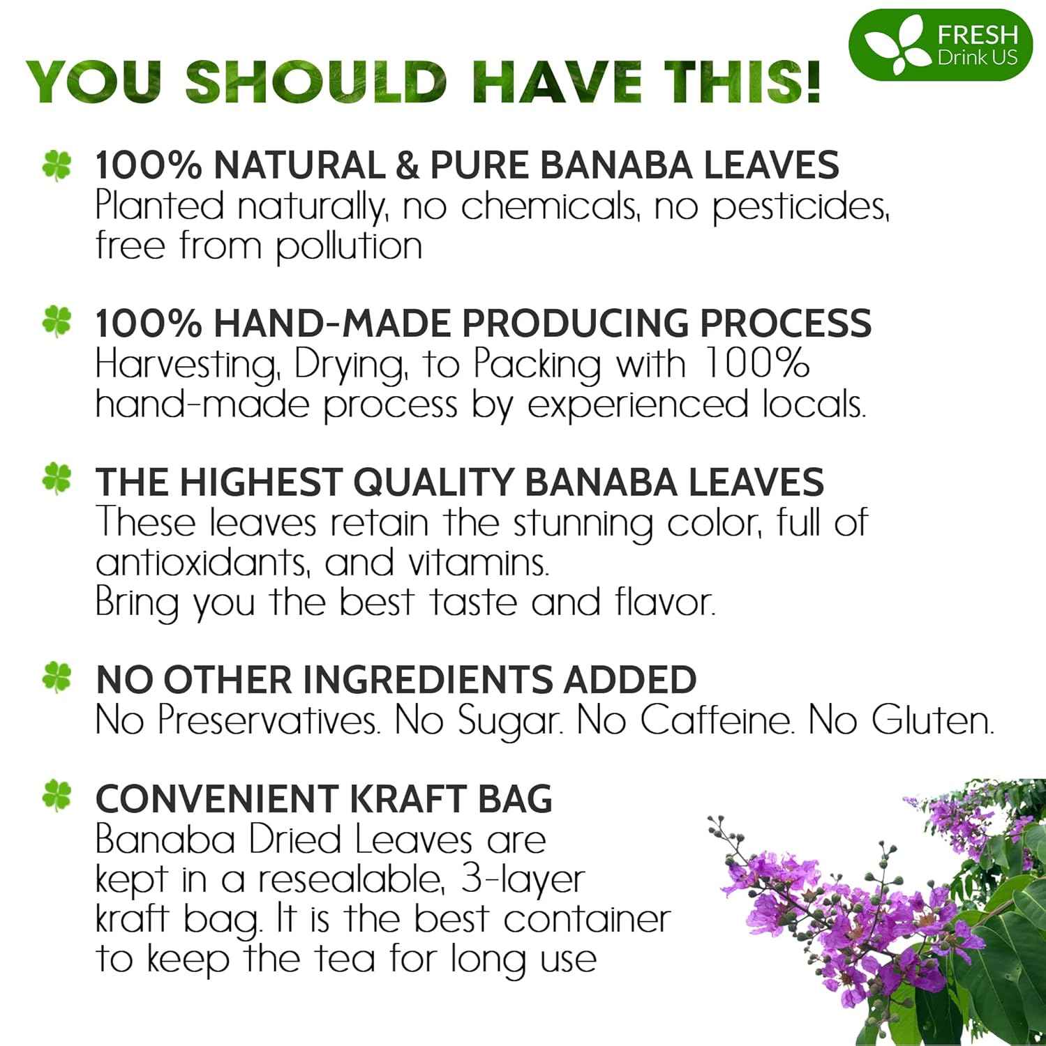 Premium Banaba Dried Leaves