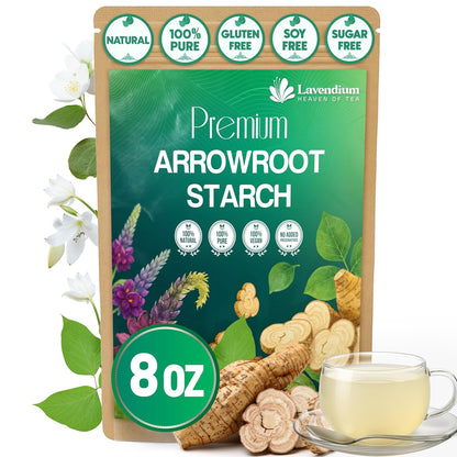 Premium Arrowroot Starch Powder – 17.6oz Resealable Bag, Gluten-Free, Non-GMO, Premium Plant-Based Thickener for Cooking, Baking &amp; Frying. by FreshDrinkUS - Natural and Premium Herbal Tea