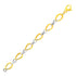 Twisted Oval Chain Bracelet in 14k Two Tone Gold  DestGlow