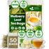 Premium Mulberry Leaf Tea Bags. No Sugar, No Caffeine, No Gluten, Vegan.