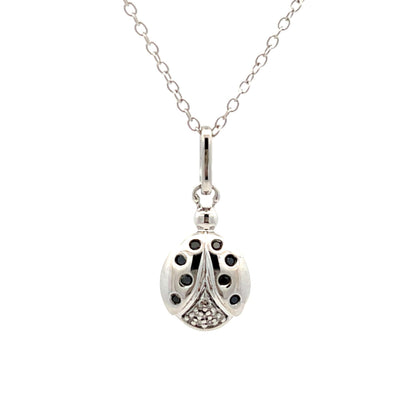 .08ct Black Diamond Animal Pendant Sterling Silver by Bids.com