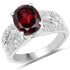3.23 Carat Genuine Rhodolite and White Topaz .925 Sterling Silver Ring by Bids.com