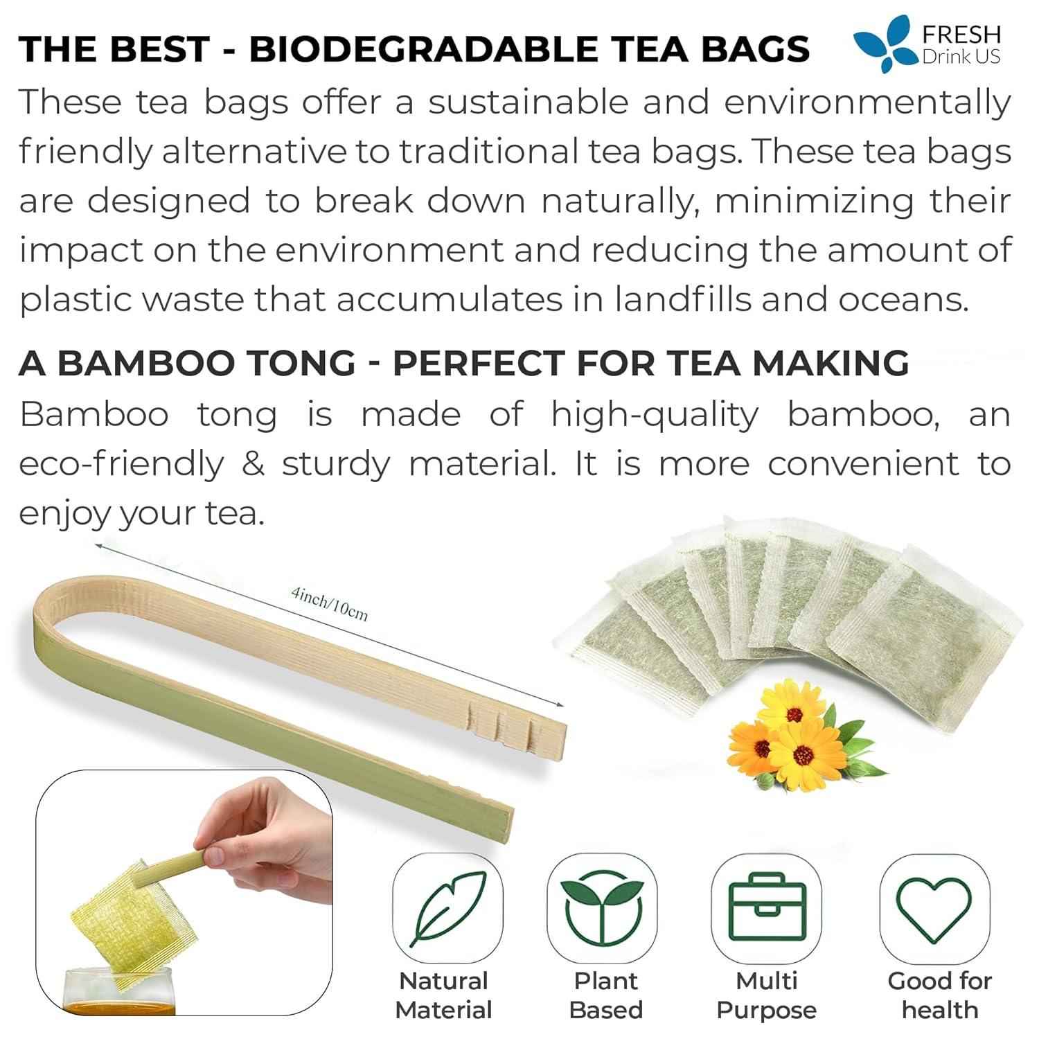 Premium Ginger Tea Bags, 100% Natural &amp; Pure from Ginger Roots, Ginger Tea, Ginger Herbal Tea. Ginger Tea. No Sugar, No Caffeine, No Gluten, Vegan.