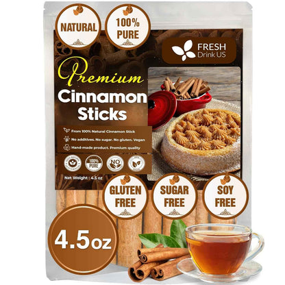 Cinnamon Sticks, Whole Sticks, 100% Natural &amp; Pure Cinnamon Inner Bark, Raw Cinnamon Spice Flavor &amp; Strong Aroma, Cinnamon Spice Herbal Tea, Perfect for Warm Beverages, No Additives, Vegan