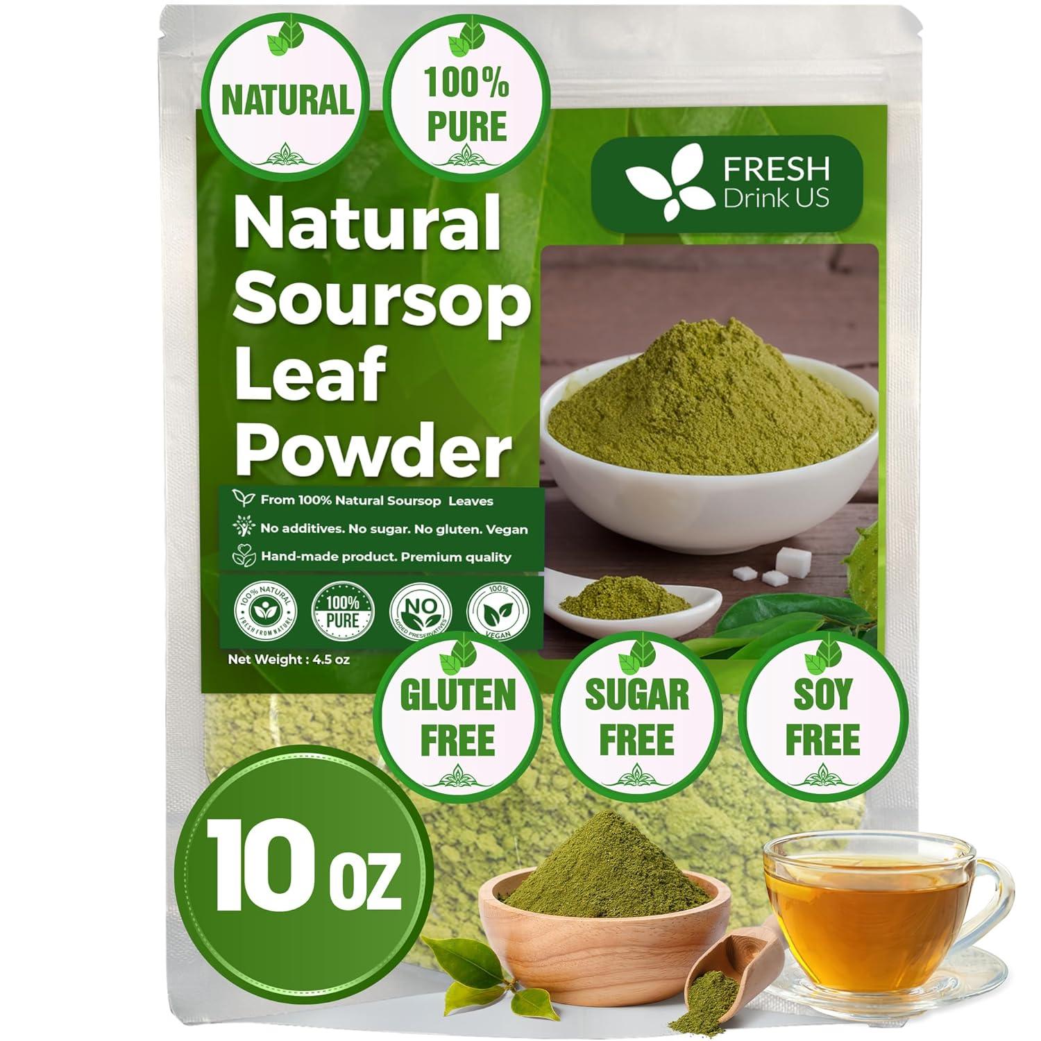 40 Premium Soursop Graviola Leaf Tea Bags, 100% Natural and Pure from Soursop Leaves, Handmade, Made With Natural Materials-Corn Fiber Tea Bag, Sugar/Caffeine/Gluten Free, Hoja Guanabana Tea by FreshDrinkUS - Natural and Premium Herbal Tea