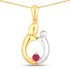 0.20 Carat Genuine Ruby .925 Sterling Silver Pendant by Bids.com