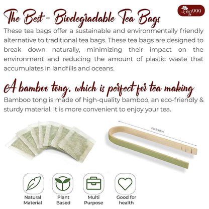 Premium Red Rooibos Tea Bags, 100% Natural &amp; Pure from Rooibos Tea Leaves. Loose Leaf Rooibos Herbal Tea. Made with Natural Material Tea Bags. No Sugar, No Caffeine, No Gluten, Vegan.