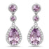 7.16 Carat Genuine Pink Amethyst and White Topaz .925 Sterling Silver Earrings  DestGlow
