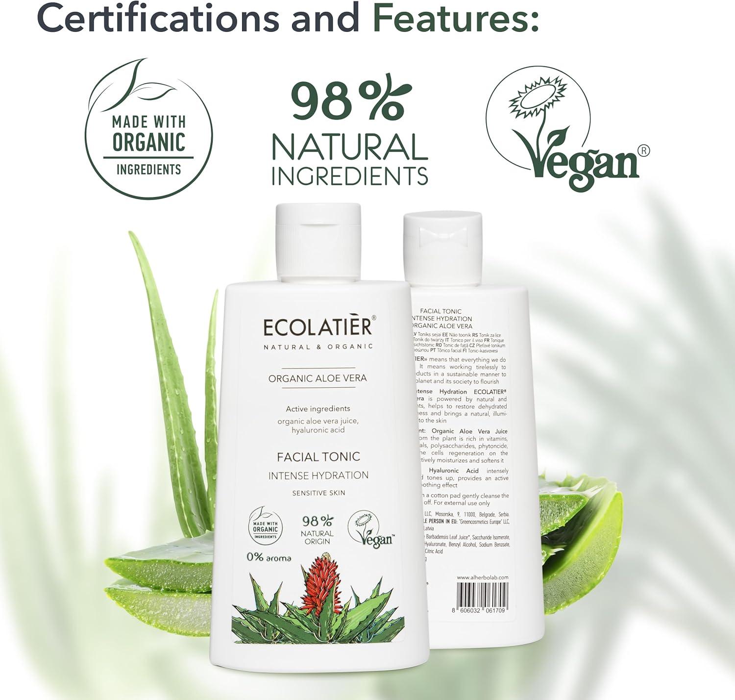 x-Facial Tonic Intense Hydration Organic Aloe Vera by Damask Rose