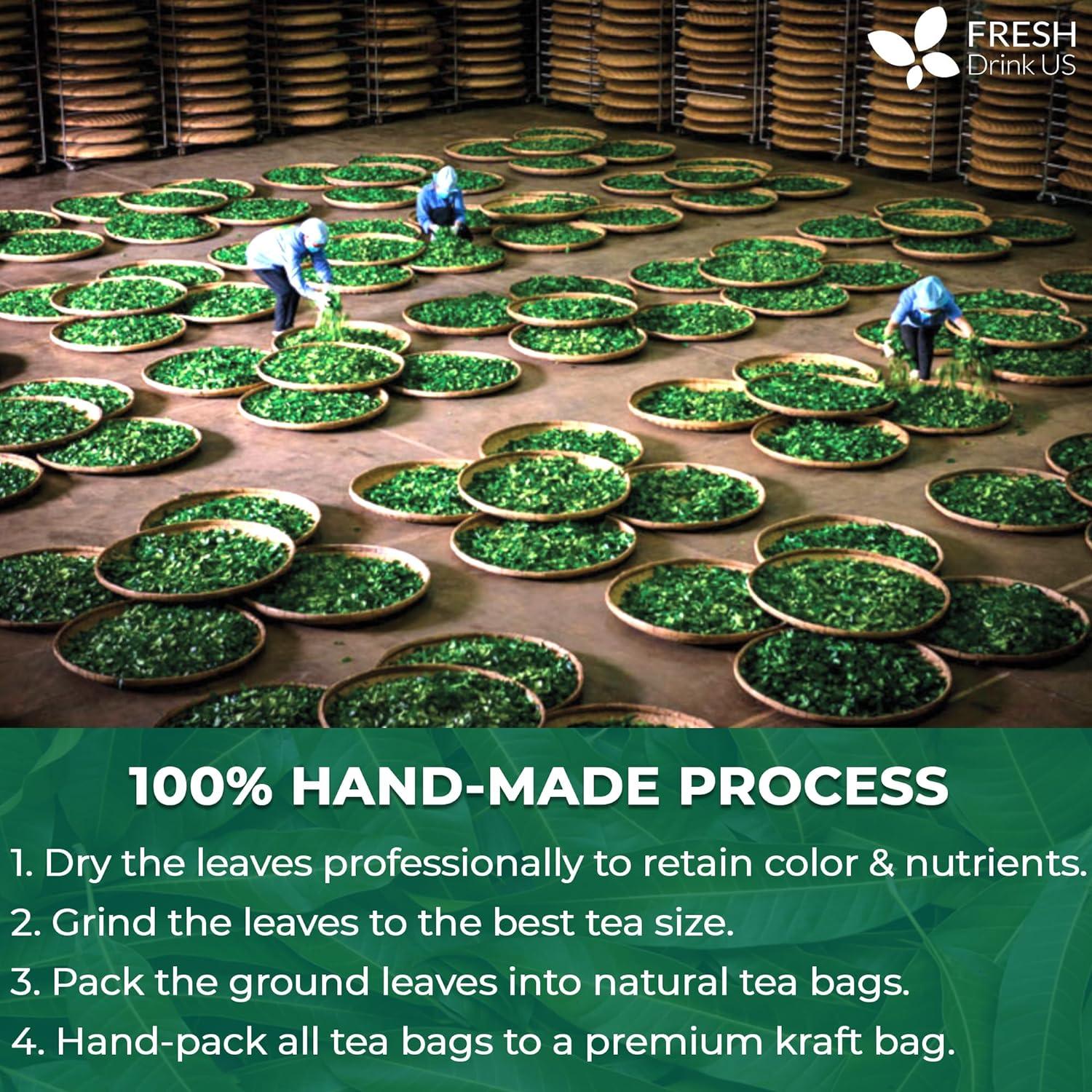 Natural Banaba Dried Leaves, Tea Bags, Powder, Whole Banaba Leaves, 100% Pure Dried Banaba Leaves, Banaba Leaf Tea, No Additives, No Caffeine, Vegan by FreshDrinkUS - Natural and Premium Herbal Tea