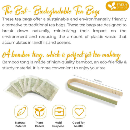 Premium Fenugreek Tea Bags. No Sugar, No Caffeine, No Gluten, Vegan. (30 Tea Bags)