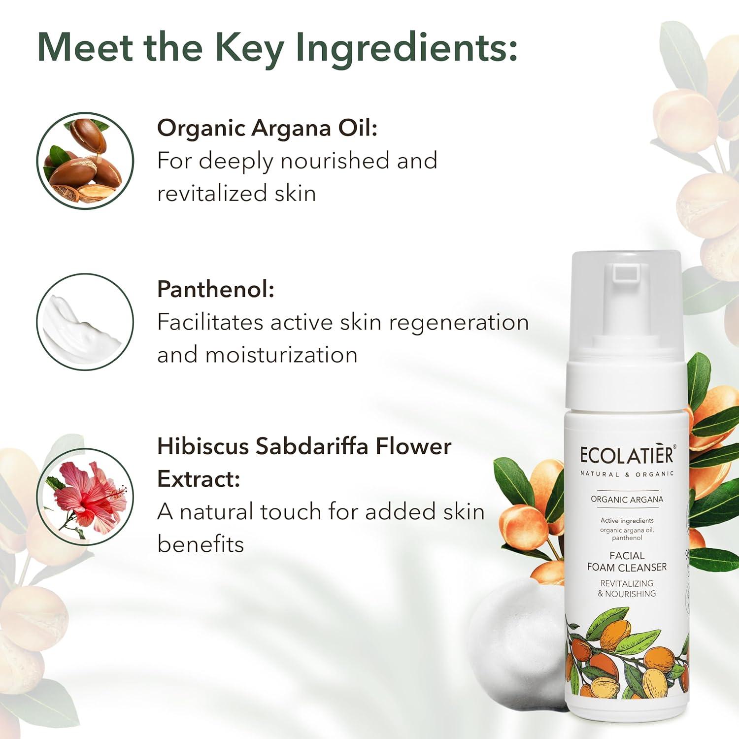 x-Facial Foam Cleanser Revitalizing &amp; Nourishing Organic Argana by Damask Rose