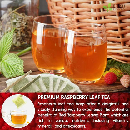 Raspberry Leaf Tea Bags, 100% Natural &amp; Pure from Raspberry Leaves. Loose Leaf Raspberry Herbal Tea, Made with Natural Material Tea Bags, Raspberry Leaf Tea. No Sugar, No Caffeine, No Gluten, Vegan.