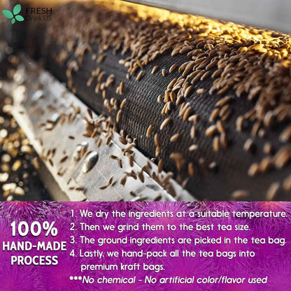 Premium Milk Thistle Tea Bags, 100% Natural &amp; Pure from Milk Thistle Seeds. Milk Thistle Seed Herbal Tea. Milk Thistle Seed Tea. Made with Natural Material Tea Bags. No Sugar, No Caffeine, No Gluten, Vegan.