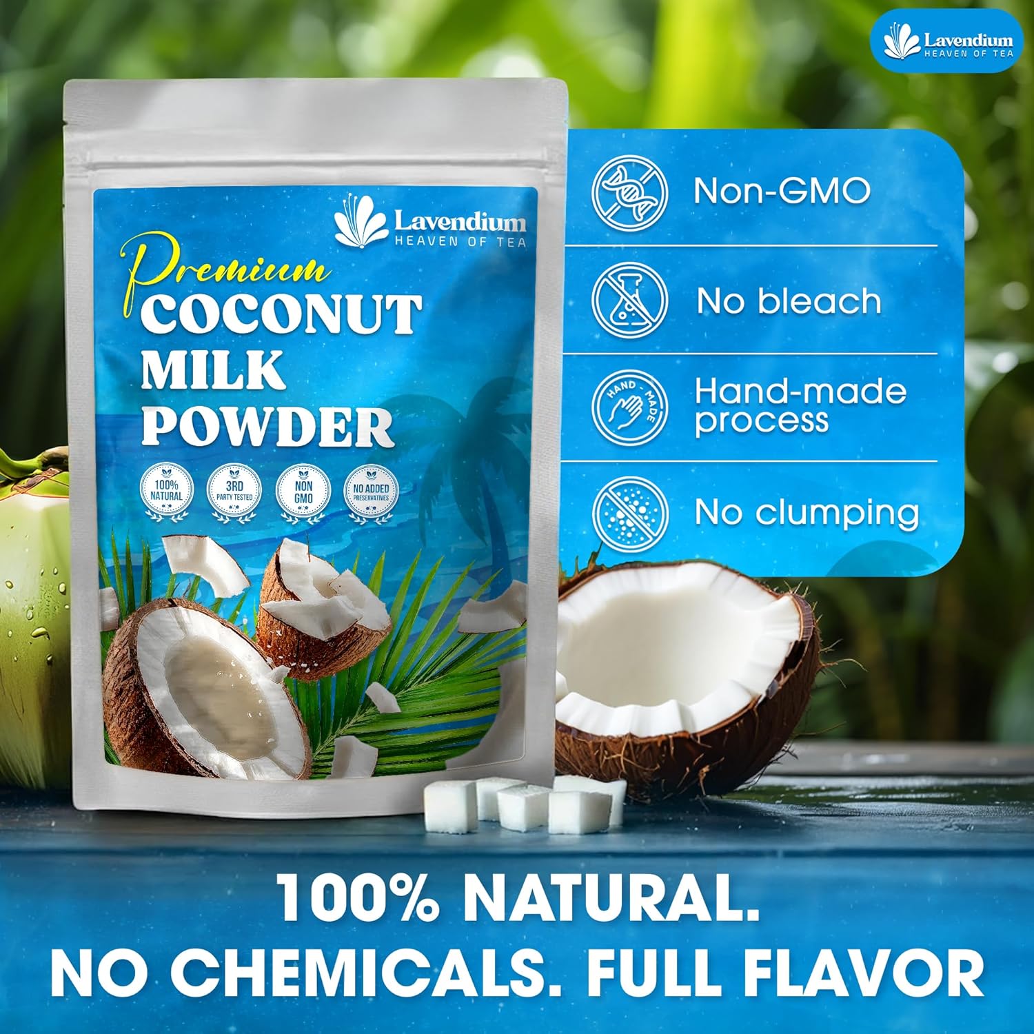 20oz Coconut Milk Powder, 100% Natural, Unsweetened, Perfect for Cake, Coffee, Tea, Creamer Alternative, No Additives, No Gluten, Vegetarian. by FreshDrinkUS - Natural and Premium Herbal Tea