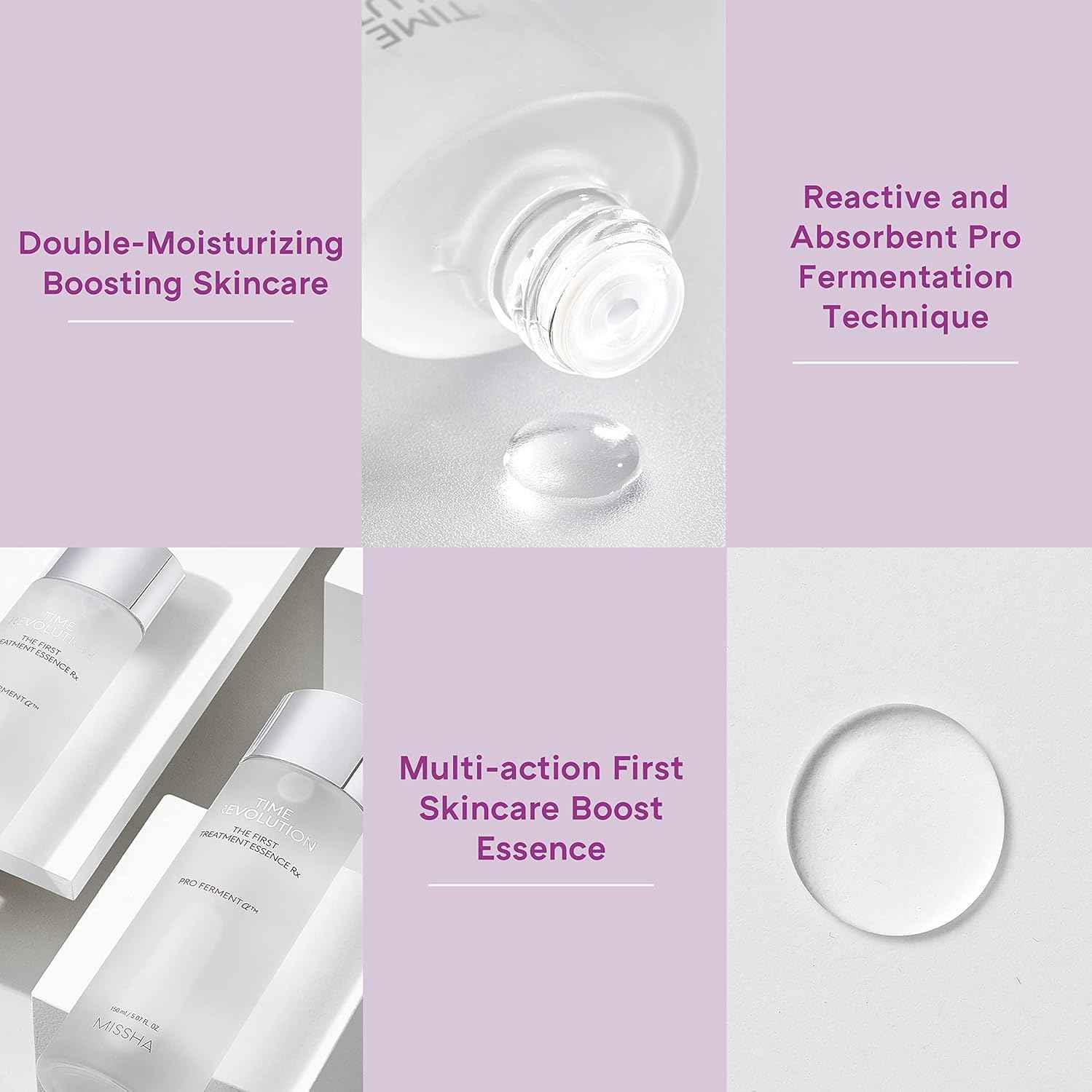 Time Revolution the First Essence RX (4Th Gen) 5.07 Fl Oz/150Ml, Korean Face Essence, Hydrating Facial Toner, Skin Smoothing &amp; Ph Balancing Toner for All Skin Types