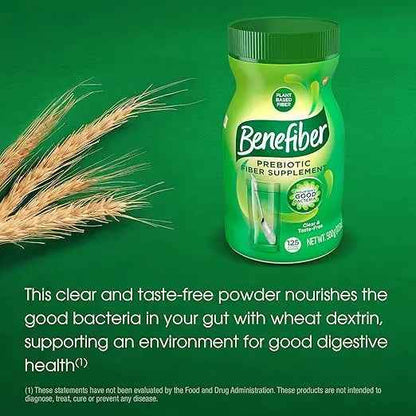 Benefiber Daily Prebiotic Fiber Supplement Powder for Digestive Health, Unflavored - 125 Servings (17.6 Ounces)