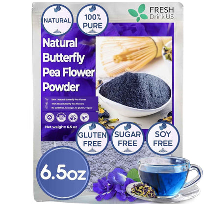 Premium Butterfly Pea Flowers, Tea Bags, 100% Natural and Pure from Butterfly Pea Flowers, Hand-made, Made With Natural Materials-Corn Fiber Tea Bag, Sugar/Caffeine/Gluten Free