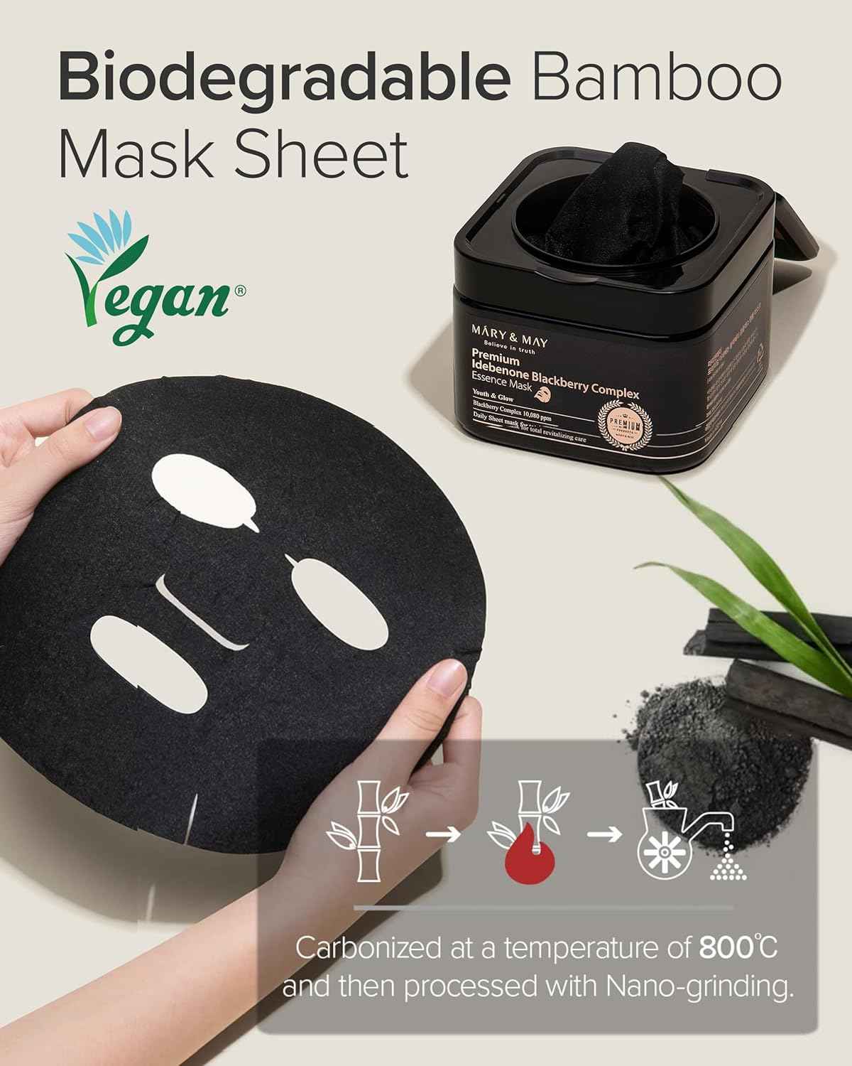 Mary &amp; May Premium Idebenone Blackberry Complex Essence Mask