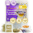 Premium Chamomile Lavender Tea Bags, Eco-conscious Tea Bags. No Sugar, No Caffeine, No Gluten, Vegan.