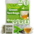 Premium Green Tea Bags, 100% Natural & Pure from Green Tea. Green Herbal Tea. No Sugar, No Gluten, Vegan