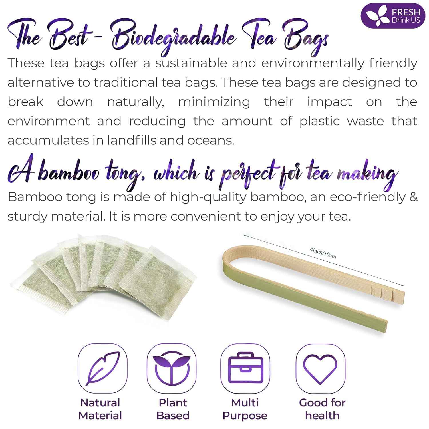 Premium Lavender Mint Tea Bags. 100% Natural, Blend of Lavender, Peppermint, Sage and Licorice.