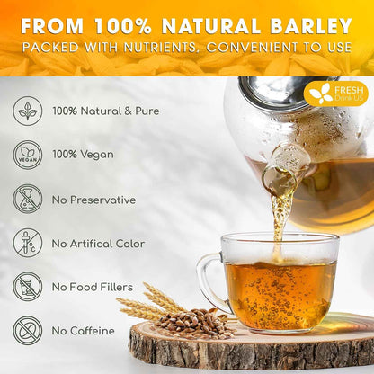 Premium Barley Tea Bags, 100% Natural &amp; Pure from Barley. Loose Barey Herbal Tea. No Sugar, No Caffeine, No Gluten, Vegan.