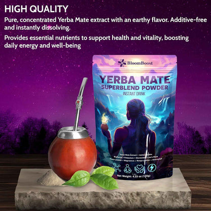 Yerba Mate Instant Tea Powder | Superfood Energy &amp; Focus Blend