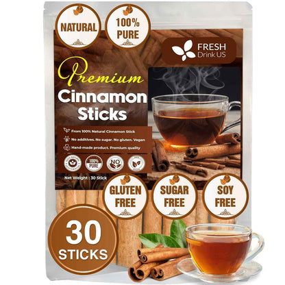 Cinnamon Sticks, Whole Sticks, 100% Natural &amp; Pure Cinnamon Inner Bark, Raw Cinnamon Spice Flavor &amp; Strong Aroma, Cinnamon Spice Herbal Tea, Perfect for Warm Beverages, No Additives, Vegan