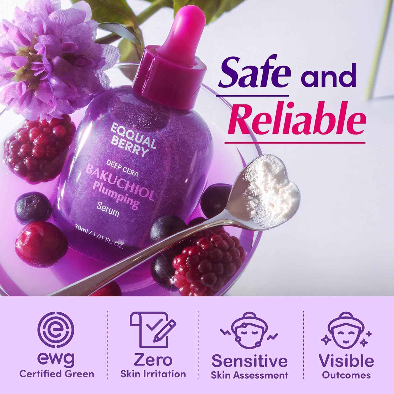 EQQUALBERRY Deep Cera Bakuchiol Plumping Serum