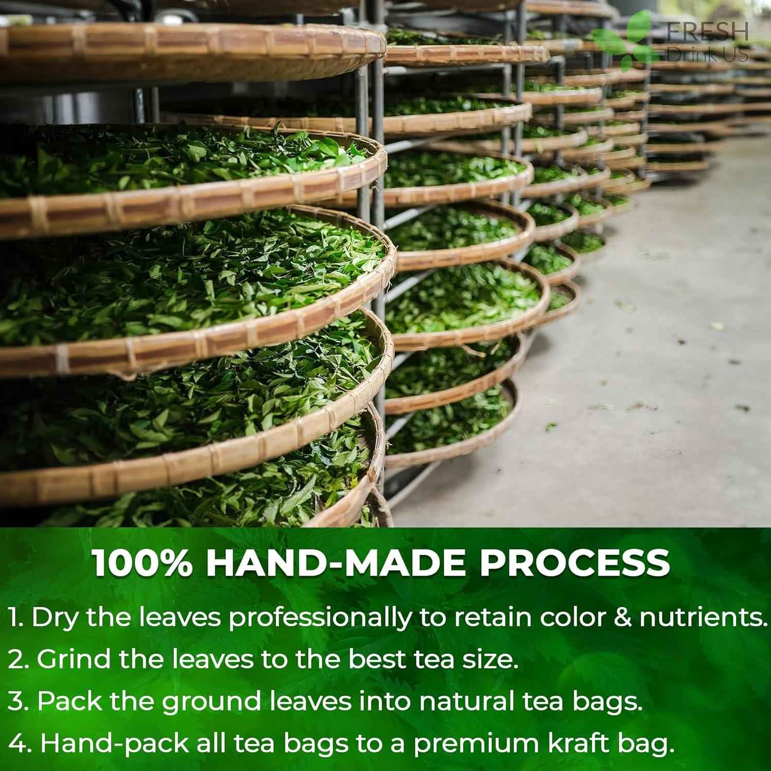 Premium Nettle Leaf Tea Bags, 100% Natural &amp; Pure, Stinging Nettle Leaf Tea, Nettle Leaf Tea, Burn Nettle, Stinging Nettle, Nettle Tea, Stinger Tea, No Sugar/Caffeine &amp; Gluten, Vegan