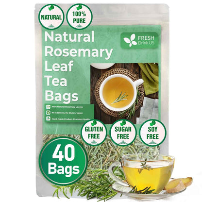 Premium Rosemary Leaves, Tea Bags, Powder, 100% Natural &amp; Pure from Dried Rosemary Leaves, No Additives, No Caffeine, Vegan. Dried Rosemary Herb, Perfect for Seasoning, Spice Blends for Grilling &amp; Cooking