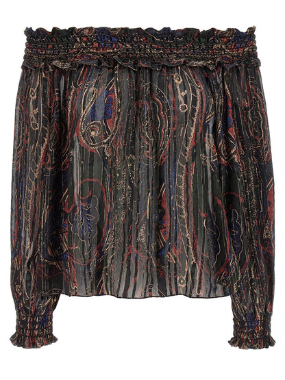 Saint Laurent Women Smock Stitch Blouse by Luosophy
