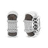 18K White Gold Flash Plated .925 Sterling Silver Clear Graphite Grey Enamel 5/8 Cttw Round Diamonds Huggie Hoop Earrings (F-G Color, VS1-VS2 Clarity) by Bids.com