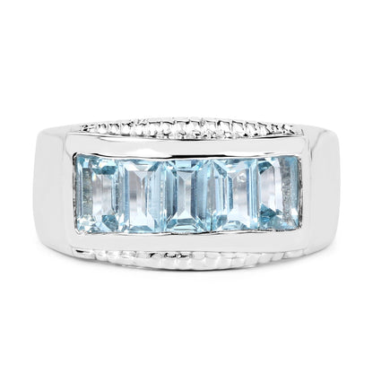 1.75 Carat Genuine Blue Topaz .925 Sterling Silver Ring by Bids.com
