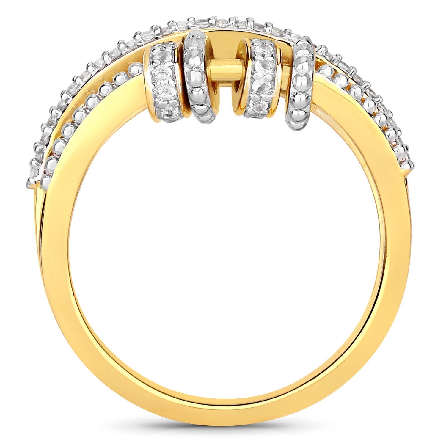 0.20 Carat Genuine White Topaz .925 Sterling Silver Ring  DestGlow
