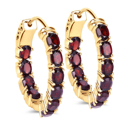 4.00 Carat Genuine Garnet .925 Sterling Silver Earrings by Bids.com