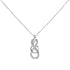925 Sterling Silver Diamond Accent Interlocking Infinity Pendant Necklace (H-I Color, I2-I3 Clarity) - 18" Inches by Bids.com