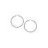 10k White Gold Polished Hoop Earrings (15 mm)  DestGlow