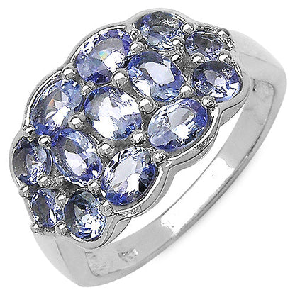 1.73 Carat Genuine Tanzanite .925 Sterling Silver Ring by Bids.com