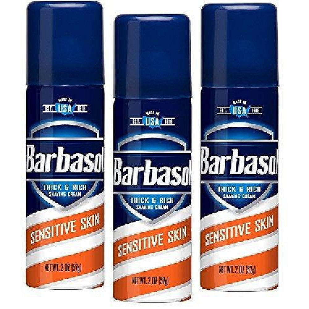 Barbasol Sensitive Skin Thick &amp; Rich Shaving Cream For Men, Travel 2oz by Pasteur Pharmacy