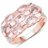 2.65 Carat Genuine Morganite and White Diamond .925 Sterling Silver Ring  DestGlow