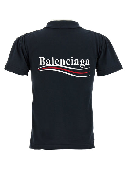 Balenciaga Women Logo Embroidery Polo Shirt by Luosophy