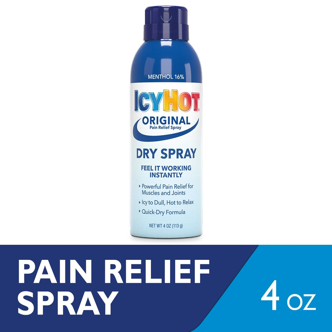 Icy Hot Original Menthol 16% Pain Relief Dry Spray 