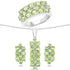 8.84 Carat Genuine Peridot .925 Sterling Silver 3 Piece Jewelry Set (Ring, Earrings, and Pendant w/ Chain) by Bids.com